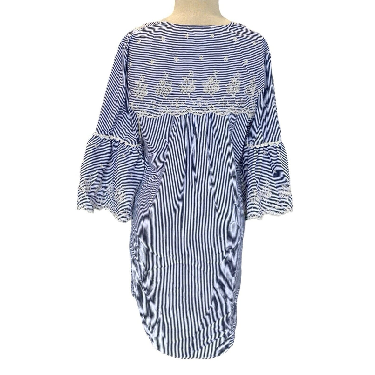 Size Small Laundry by Shelli Segal Womens Coastal Preppy Striped Dress Lace