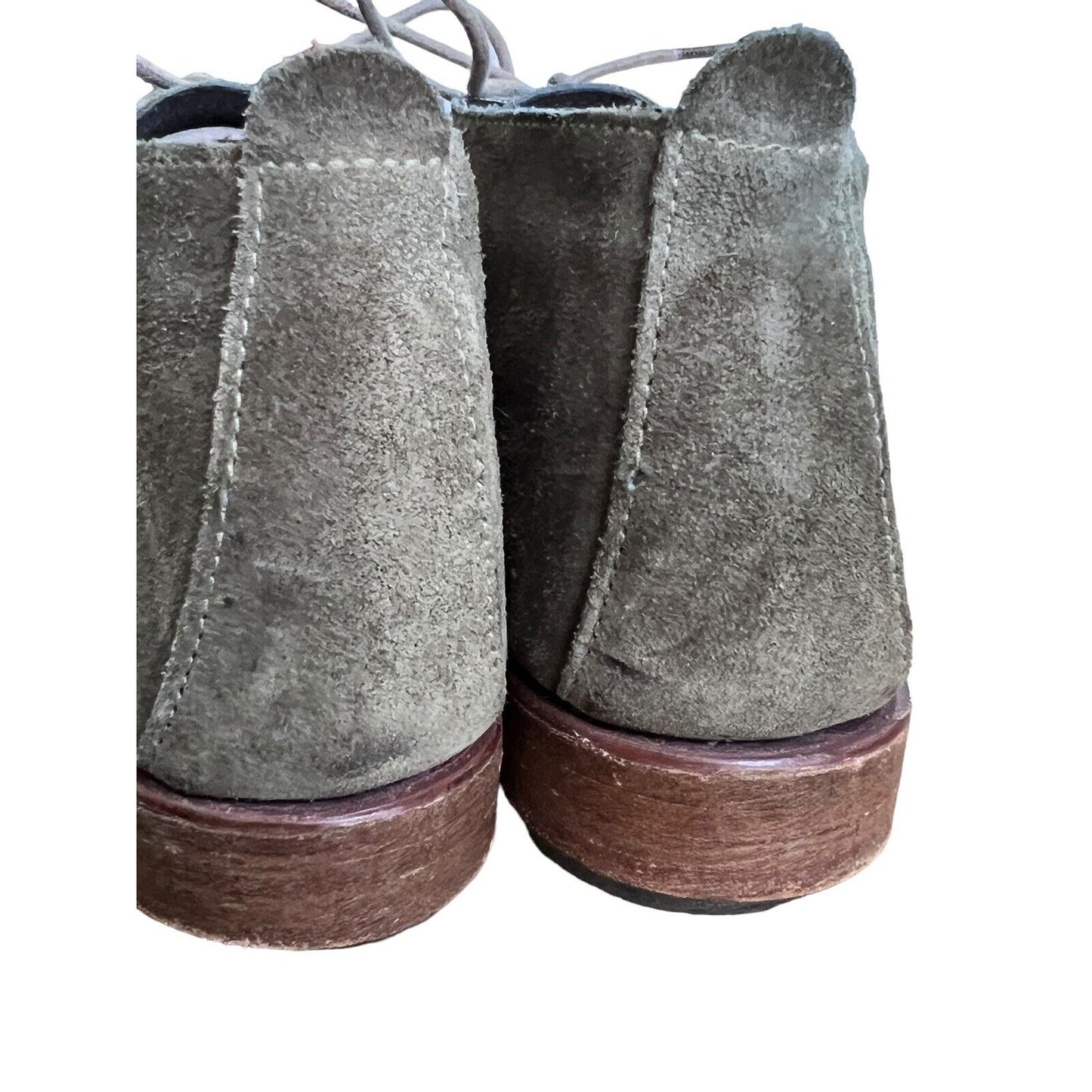10 Vintage Shoe Company Boots Womens Chukka Ankle Shoes Olive Green Suede USA