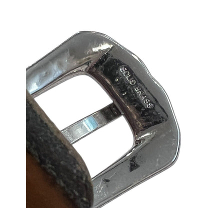 Size 38 Vintage Tulliani Mens Buckle Belt 1" Italian Calfskin 3127 Brown Texture