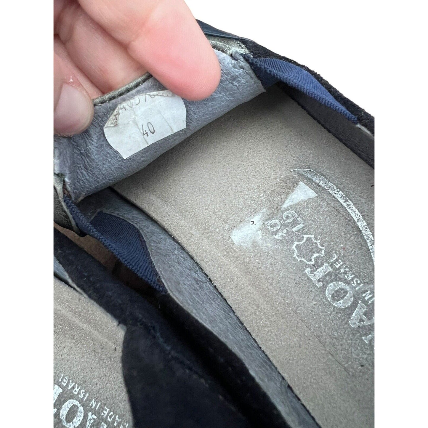 Size 9 (eu 40) Naot Made in Israel Navy Blue Slip On Comfort Shoes