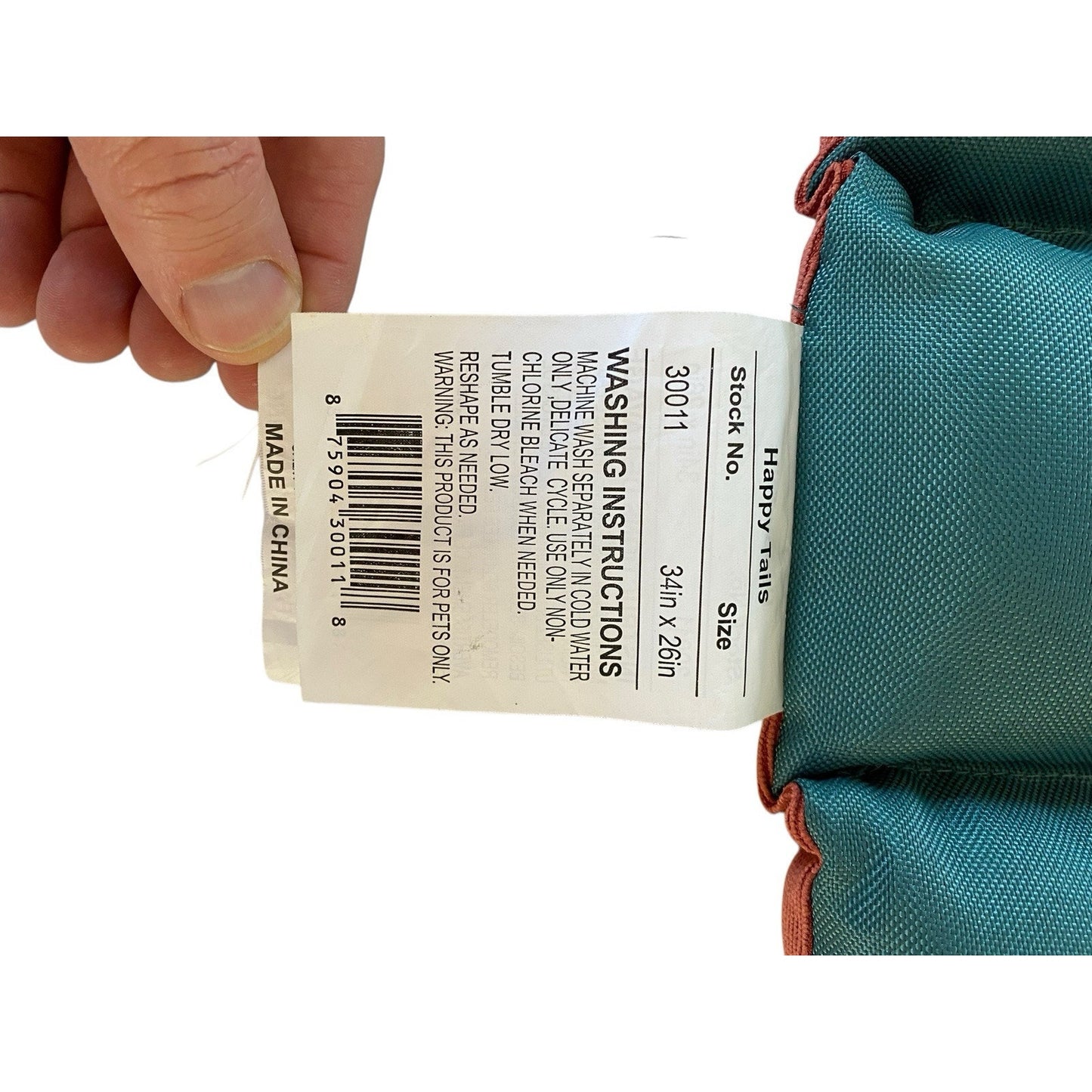 Happy Tails Outdoor Dog Bed Green Brown Camping Adventure 34”x26”