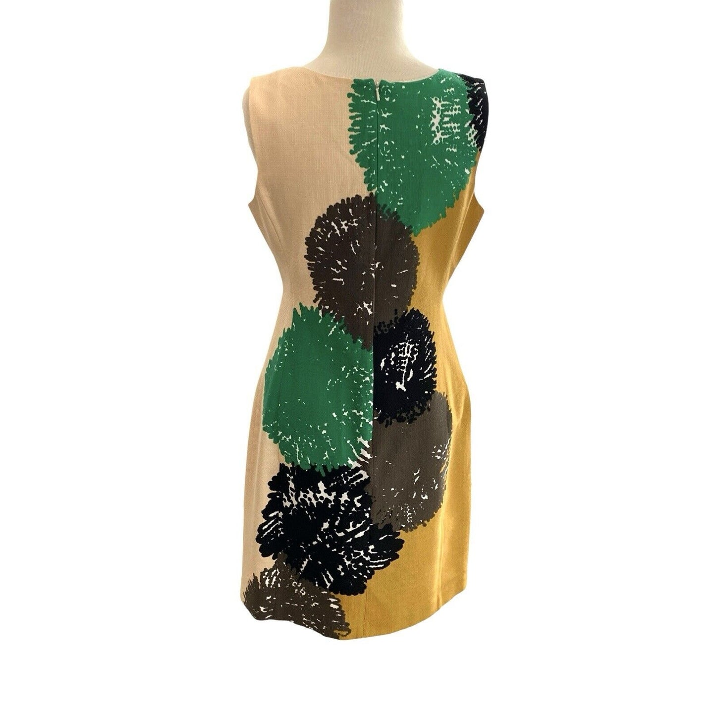 Anthropologie Tabitha Pom Flower Shift Sheath Dress Career Lined Size 6