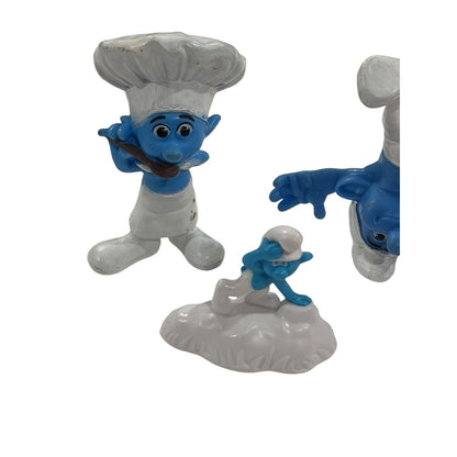 McDonald's Smurf Figures: Baker, Hefty, Party Planner, Papa Smurf And 5 Pieces