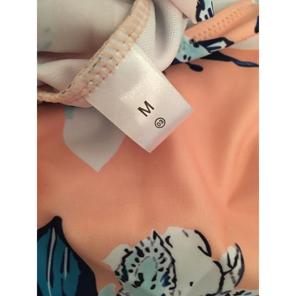 Medium TengWeng Monokini Peach One Piece Women's Swimsuit New Padded