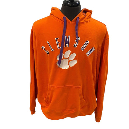 XXL Clemson Tigers Hoodie Sweatshirt Orange Pullover J America Cotton