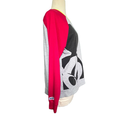 Size L Walt Disney World Mickey Mouse 2021 Pullover Gray Blue & Red Sweatshirt