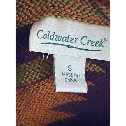 Vintage Coldwater Creek Small Jacket Geometric Southwest Western Aztec Boho