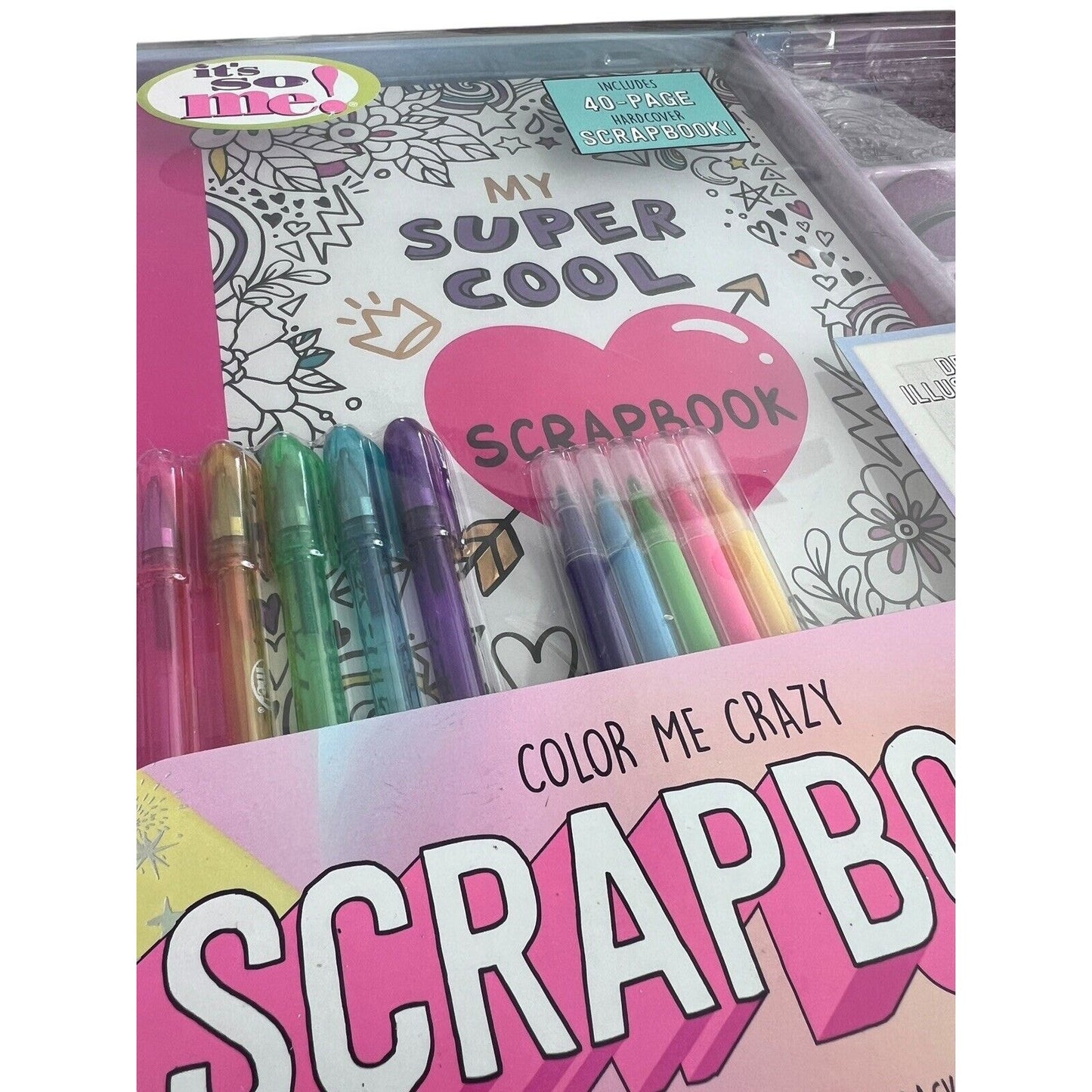Color Me Crazy Scrapbook Box Kit with Hardcover Book New