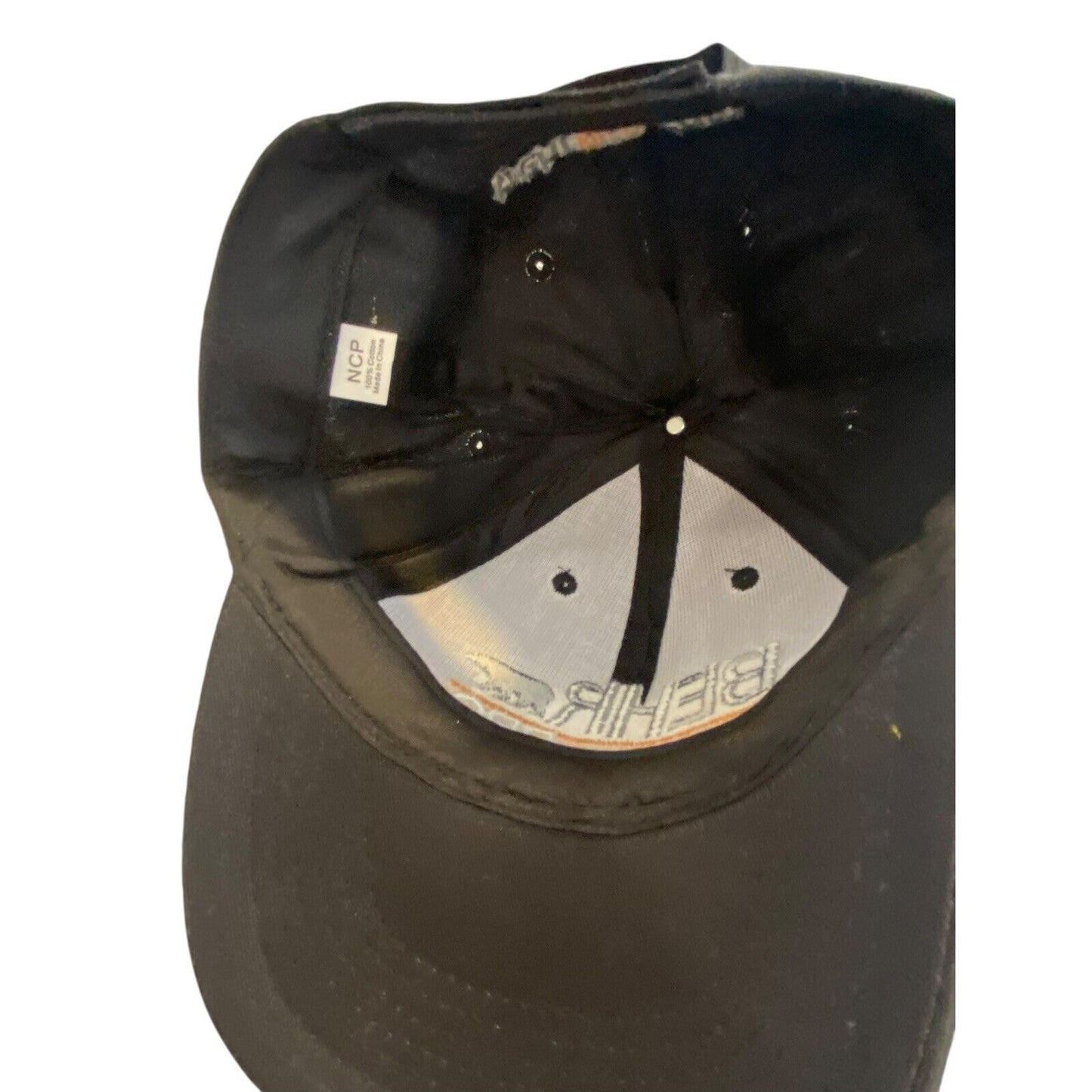 Behr Pro Black Baseball Hat Embroidered Logo Ball Cap Hook Loop Adjustable