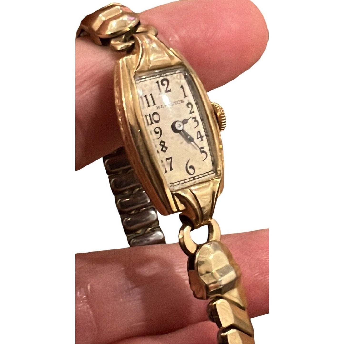 Vintage Hamilton Ladies Petite Women's Watch 14K GF Gold Filled Working