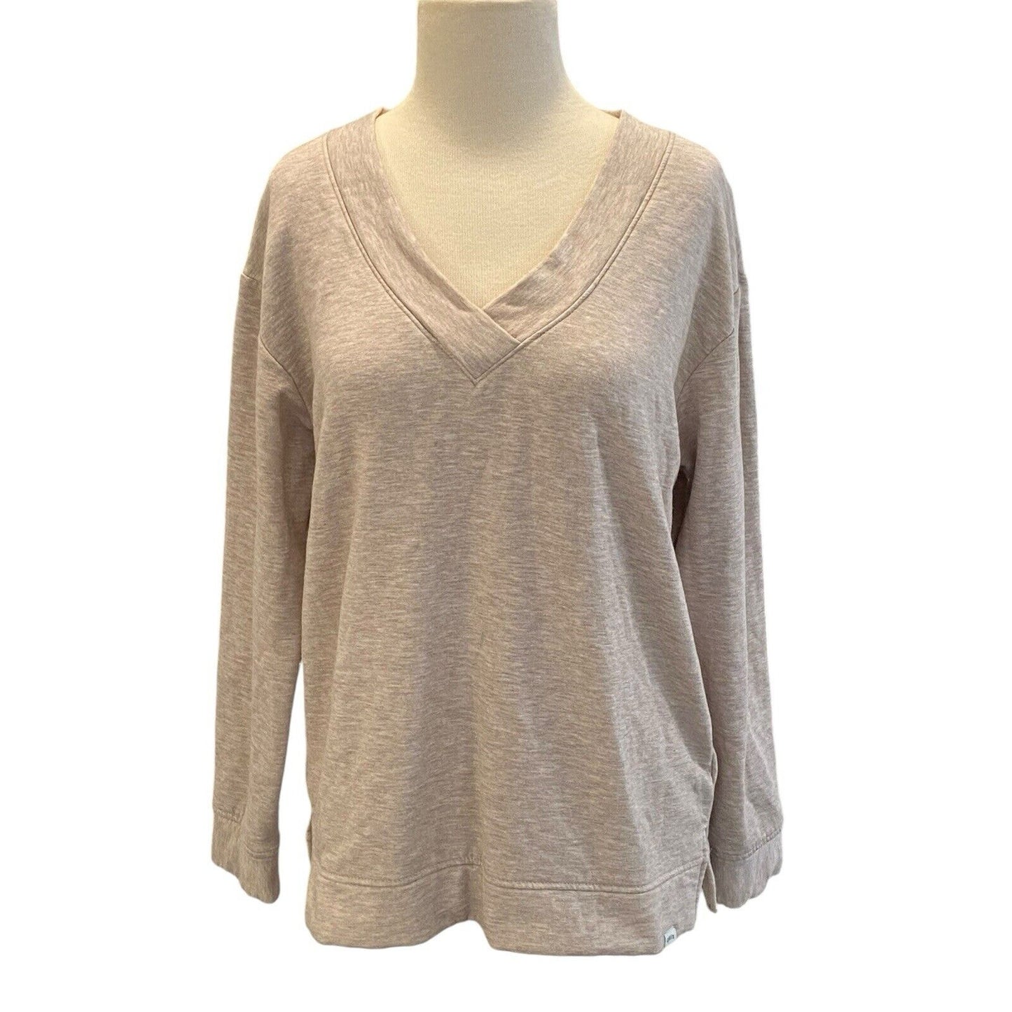 Size Small Orvis Women's Beige Crewneck Cozy Pullover Sweatshirt NWT Long Sleeve