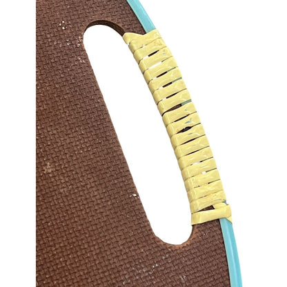 Vintage Serving Tray MCM Floral Roses Wrapped Handles Bouquet Bright Japan