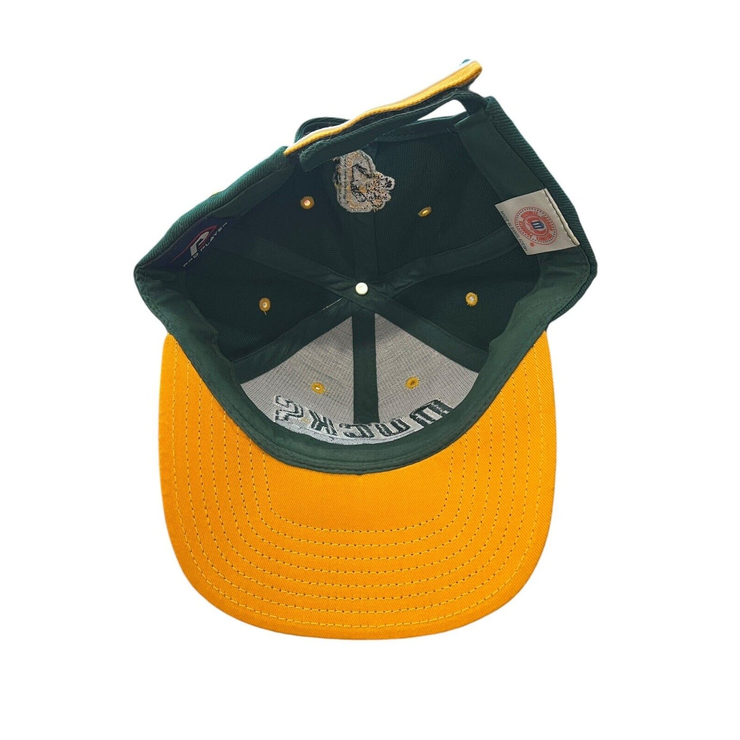 Vintage ProPlayer Oregon Ducks Hat Cap Green Gold Adjustable EUC Wool Blend