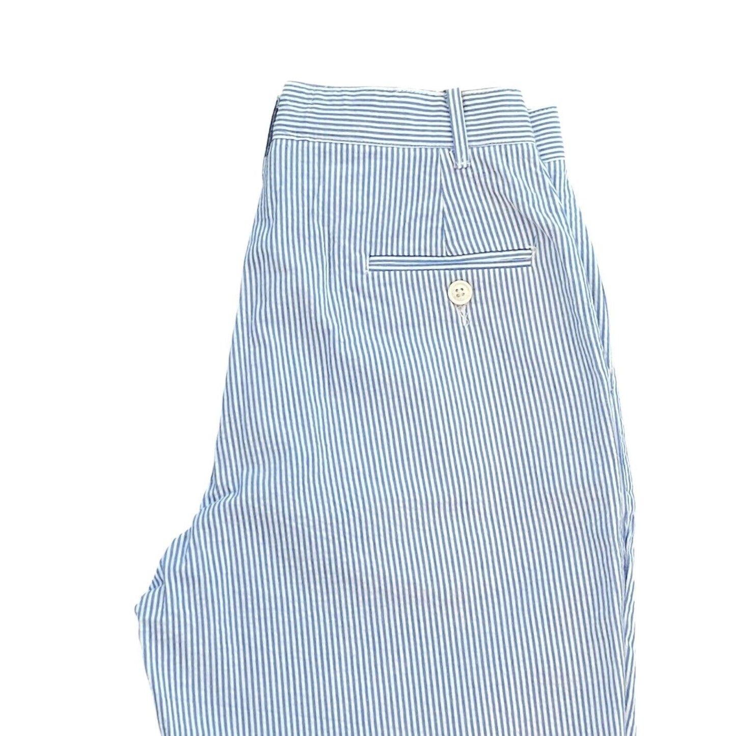 Size 20 Izod Seersucker Pants Boys Blue White Stripe Preppy Southern Charm Easte