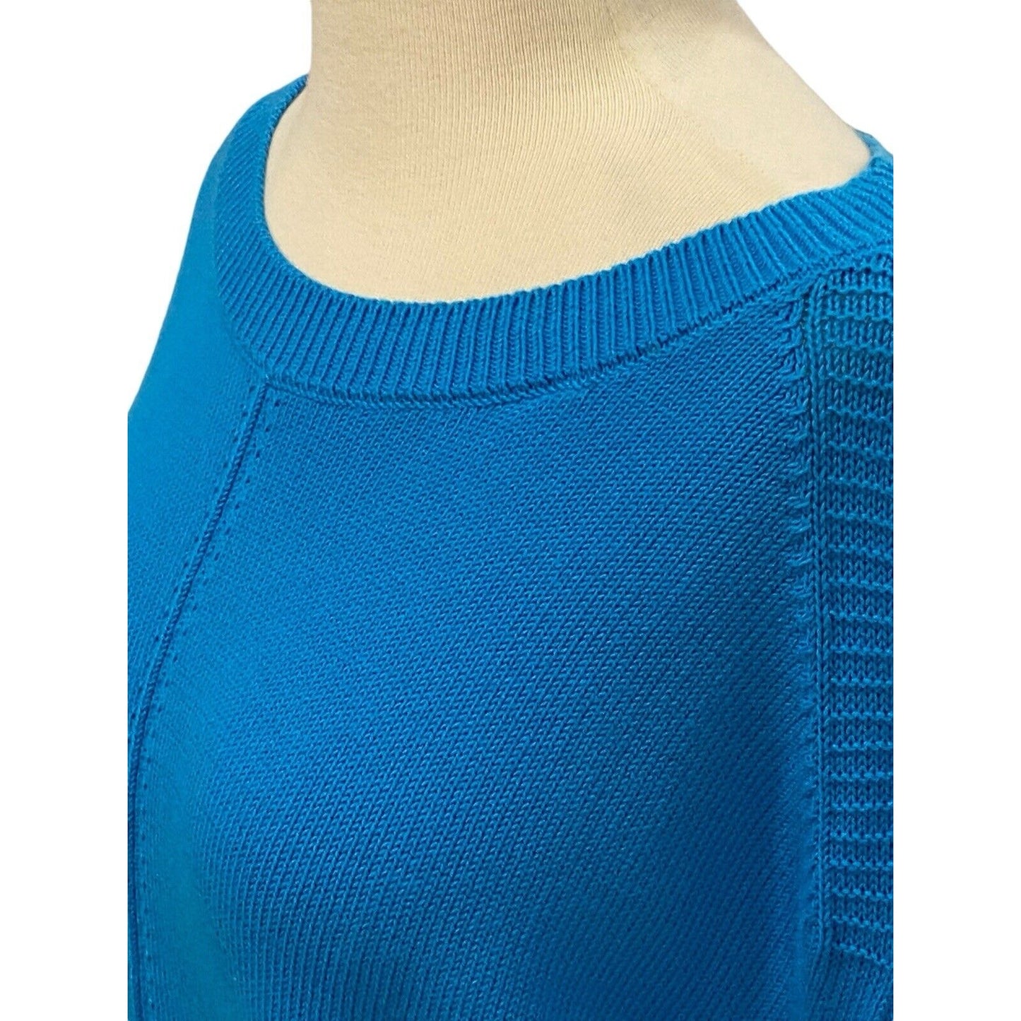 Size Medium Talbots Blue Cotton NWT Sweater Turquoise