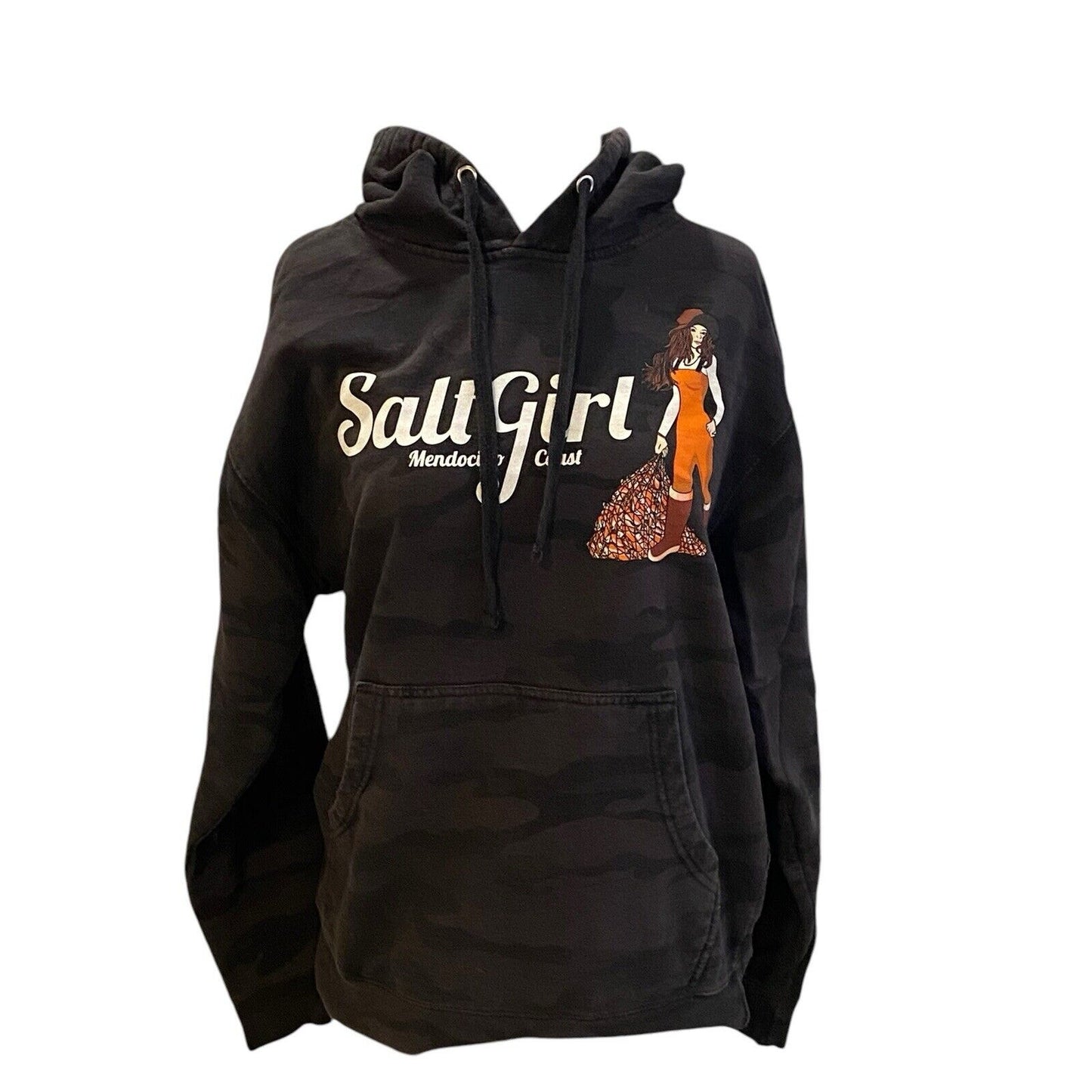 Size M Independent Trading Co Camo Women's Saltgirl Mendocino Coast Hoodie