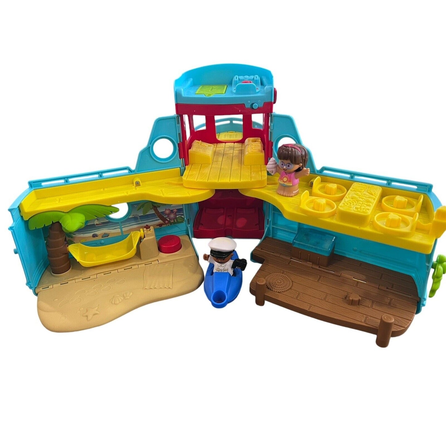 Fisher Price Little People Friendship Cruise Ship W/ Lights & Sound Tested Works