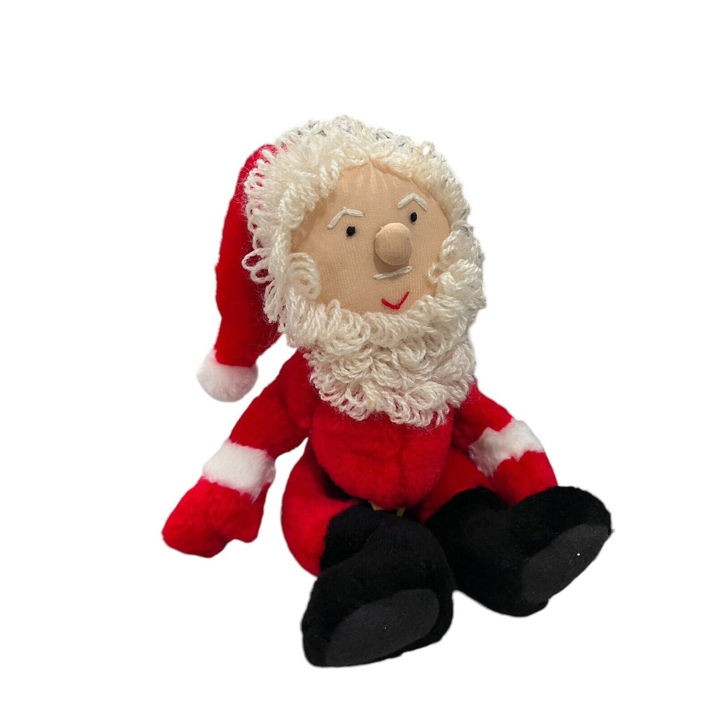 Vintage Santa Claus Plush Doll Yarn Hair Beard Christmas B J Toy Co Pennsylvania