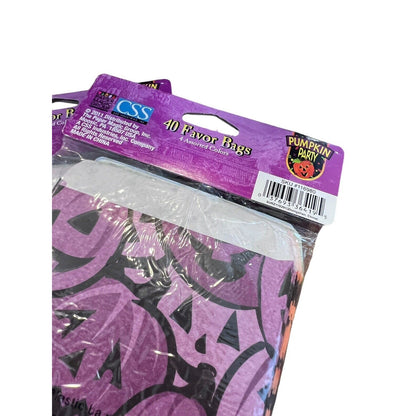 Pumpkin Halloween Candy Trick Or Treat Bags Two Sets Of 40ct NOS Multicolor