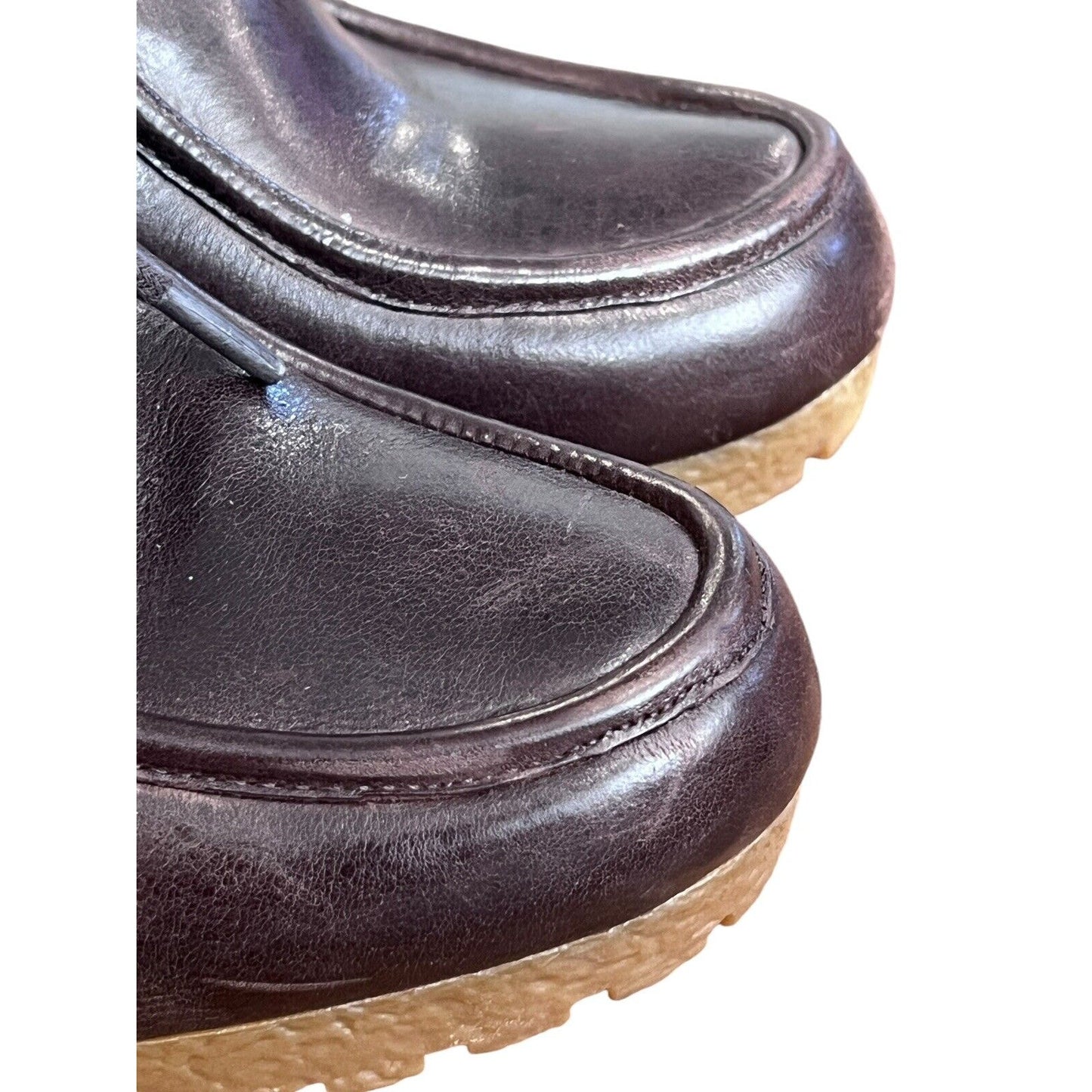 Size 7.5 Michael Kors Rory Wedge Booties Brown Leather Ankle Boots Lace Up