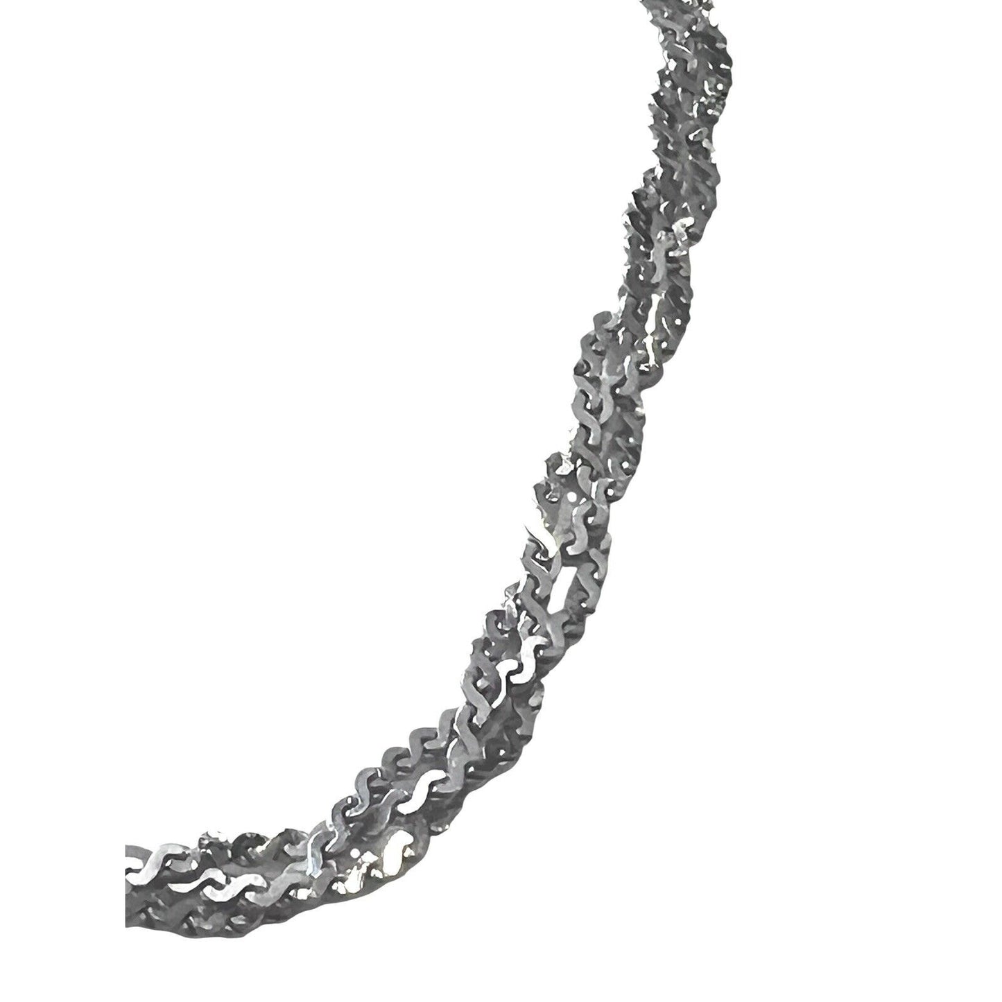 Vintage Napier Silver Tone Braided Chain Bracelet Serpentine EUC 7”