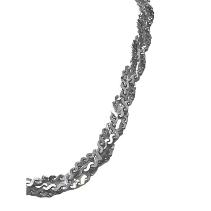 Vintage Napier Silver Tone Braided Chain Bracelet Serpentine EUC 7”