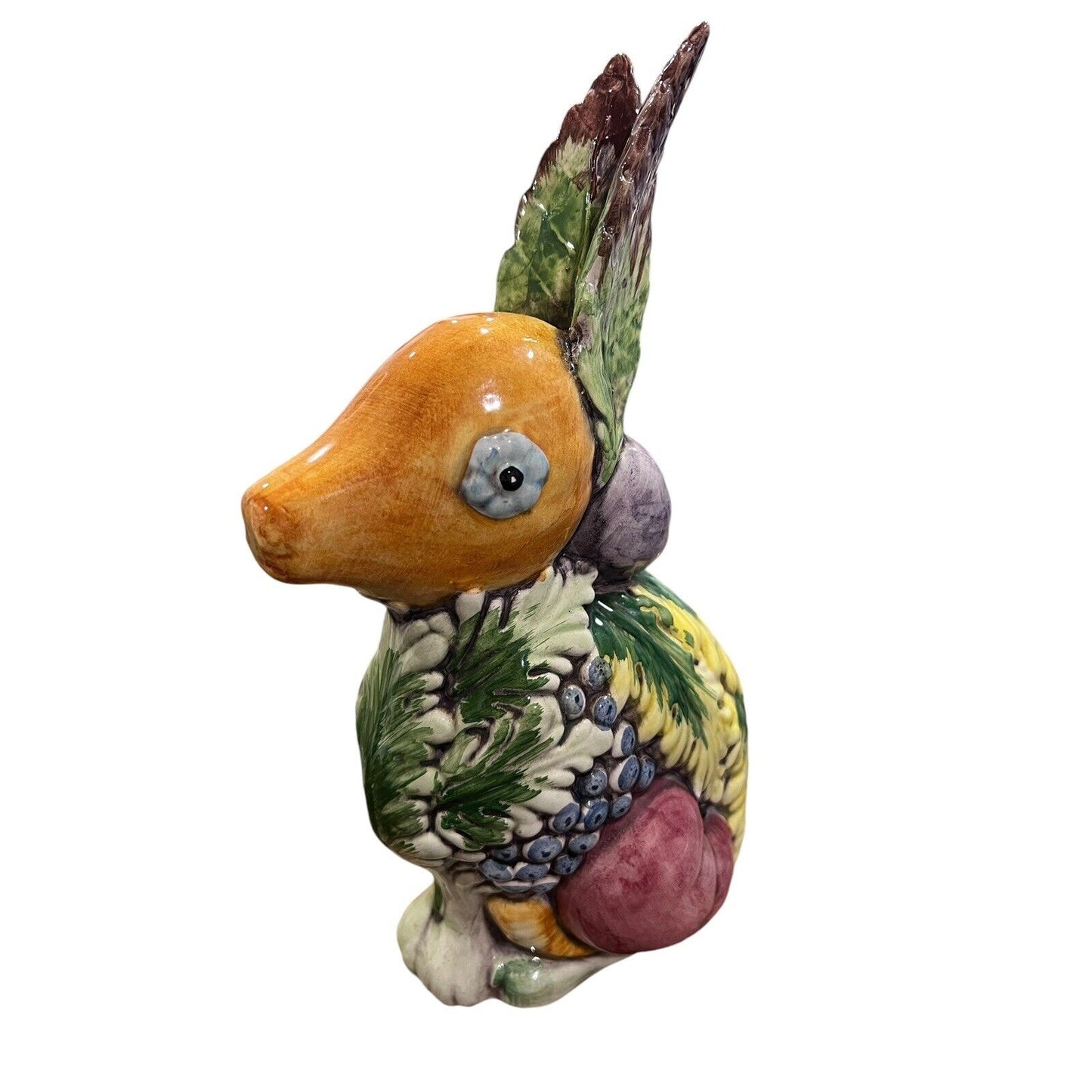 Vietri Bunny Rabbit Vegetable Figurine Italy Botanical Collection Kitchen Decor