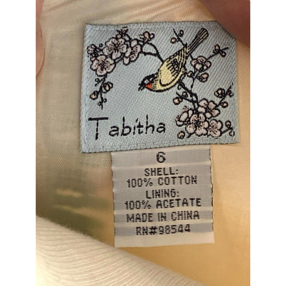 Anthropologie Tabitha Pom Flower Shift Sheath Dress Career Lined Size 6