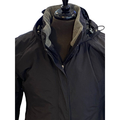 Size Medium Land’s End Women’s Black Hooded Winter Coat