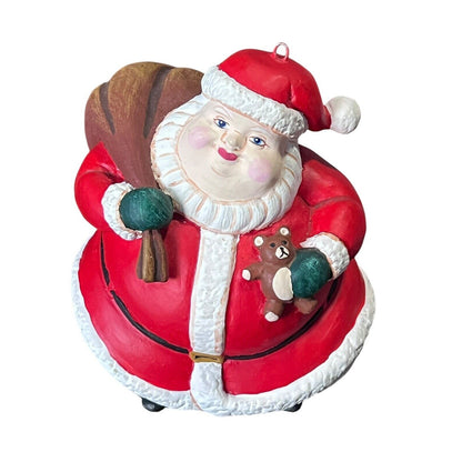Jolly Round Santa Claus Christmas Ornament Holiday Whimsical