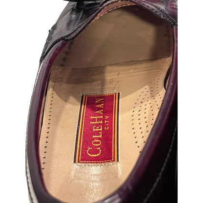 Cole Haan Burgundy Leather Slip-On Tassel Loafers Size 8.5 Classic Preppy