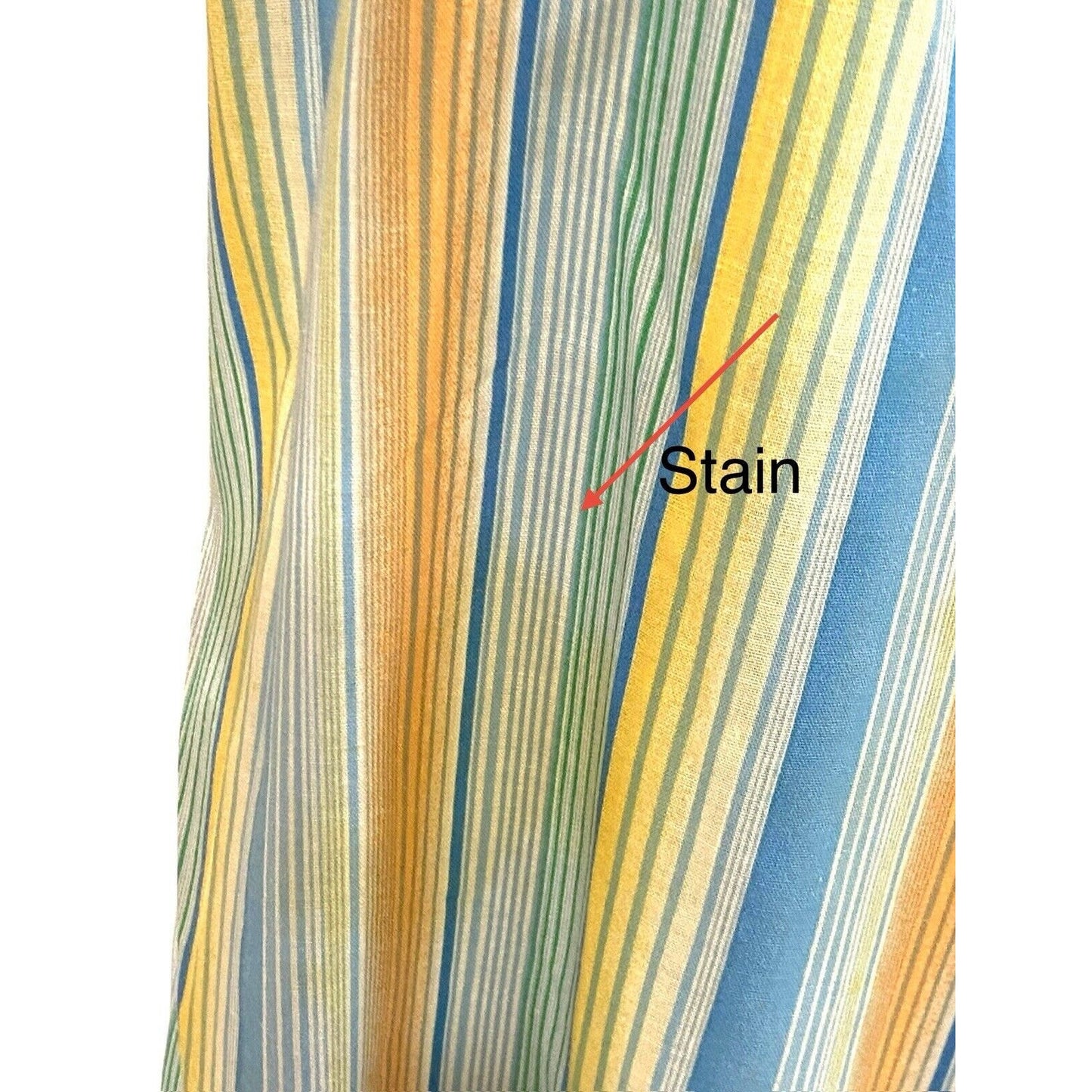 Vintage 70s Striped Mumu House Dress One Size Handmade Sleeveless