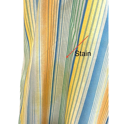 Vintage 70s Striped Mumu House Dress One Size Handmade Sleeveless