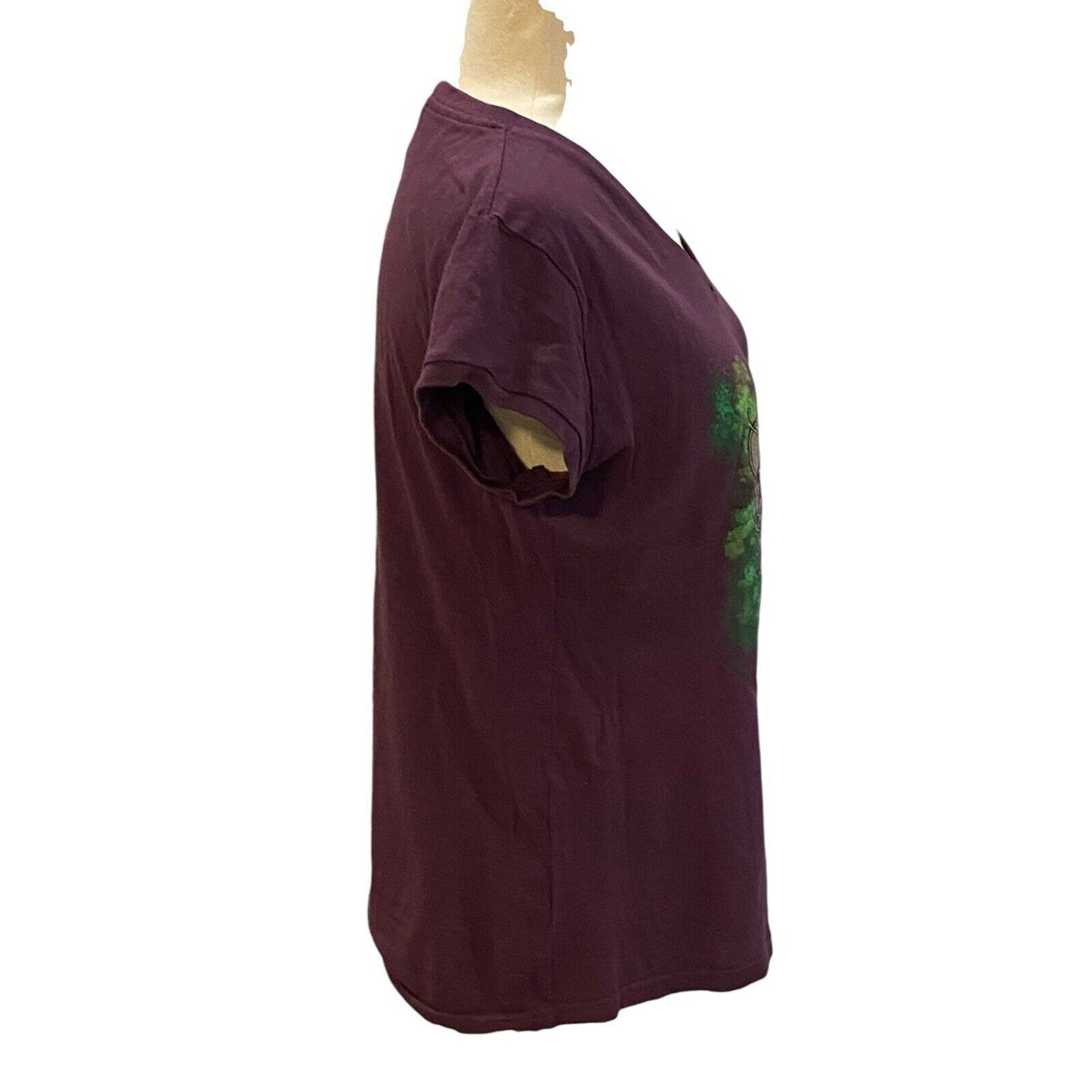 Size Large Traditional Craftware Purple Ireland Graphic T-Shirt Blouse Tee