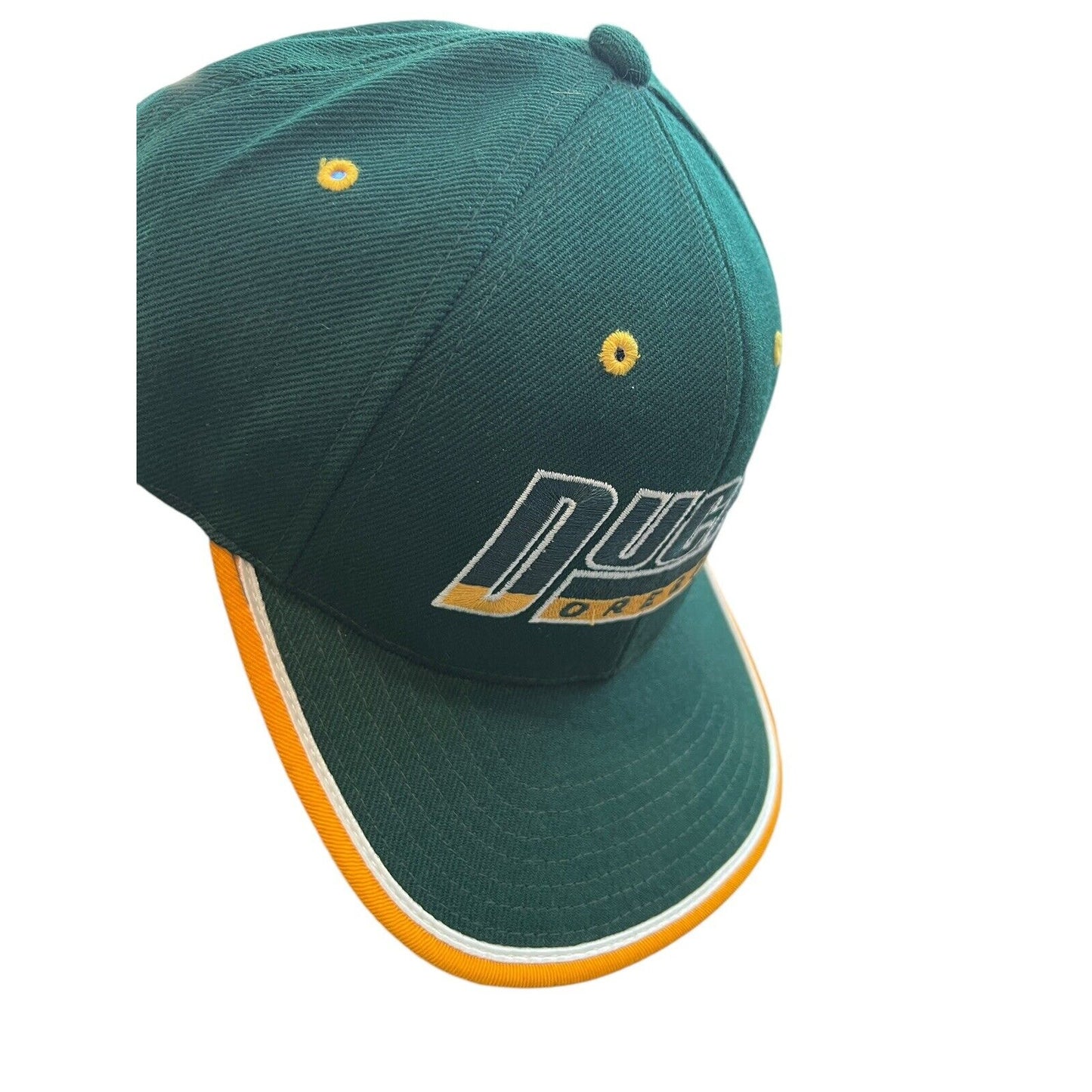 Vintage ProPlayer Oregon Ducks Hat Cap Green Gold Adjustable EUC Wool Blend