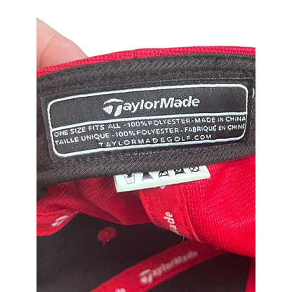 TAYLORMADE SLDR TOUR Preferred Adjustable Strapback Baseball Hat Cap Golf Red
