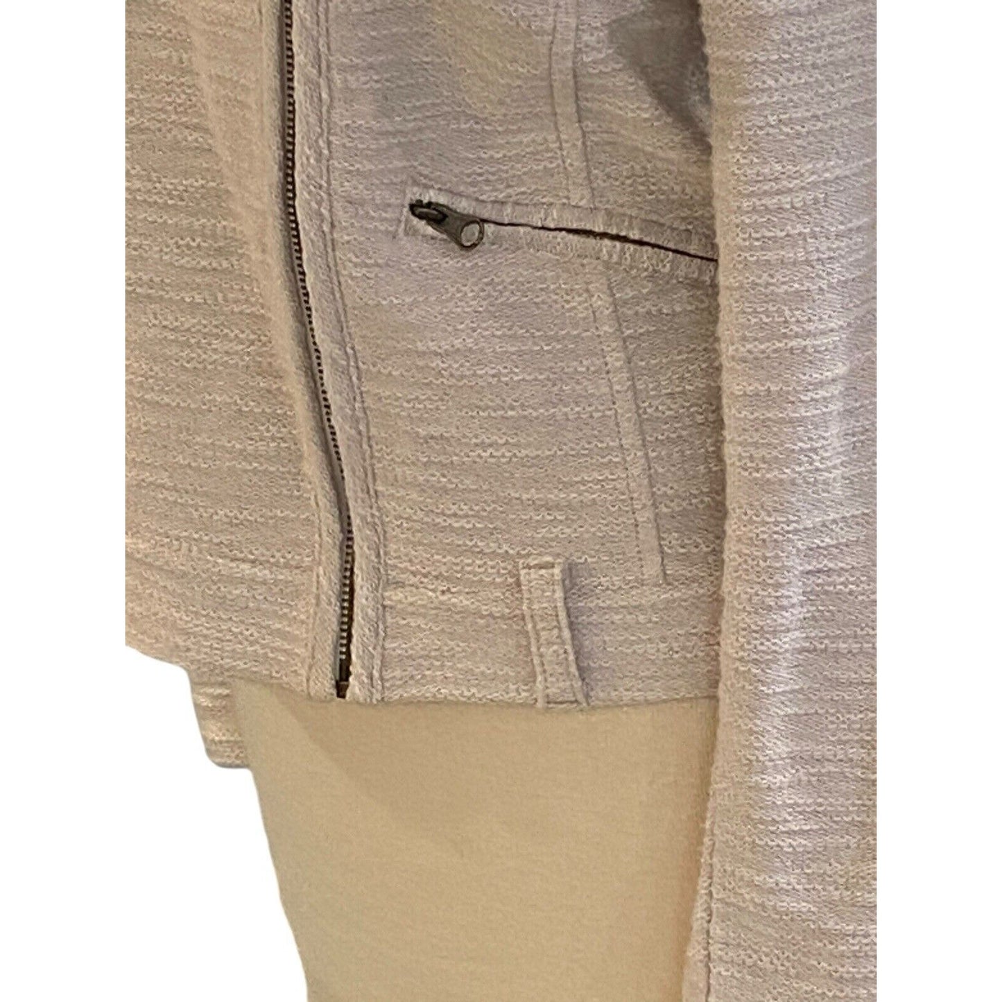 Size Large Anthropologie Allihop Textured Biker Cut Fabric Jacket Women's