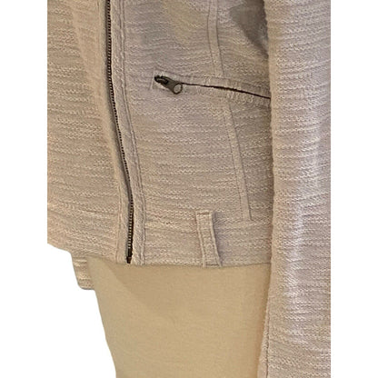 Size Large Anthropologie Allihop Textured Biker Cut Fabric Jacket Women's