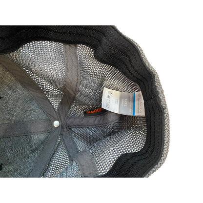 Columbia PFG Baseball Cap FlexFit American Flag Fish Black Gray L/XL Weathered