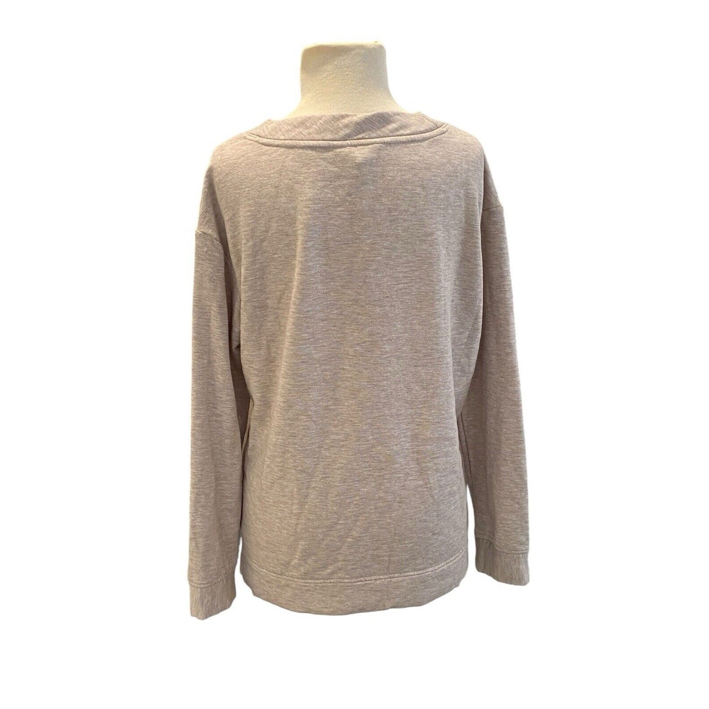 Size Small Orvis Women's Beige Crewneck Cozy Pullover Sweatshirt NWT Long Sleeve