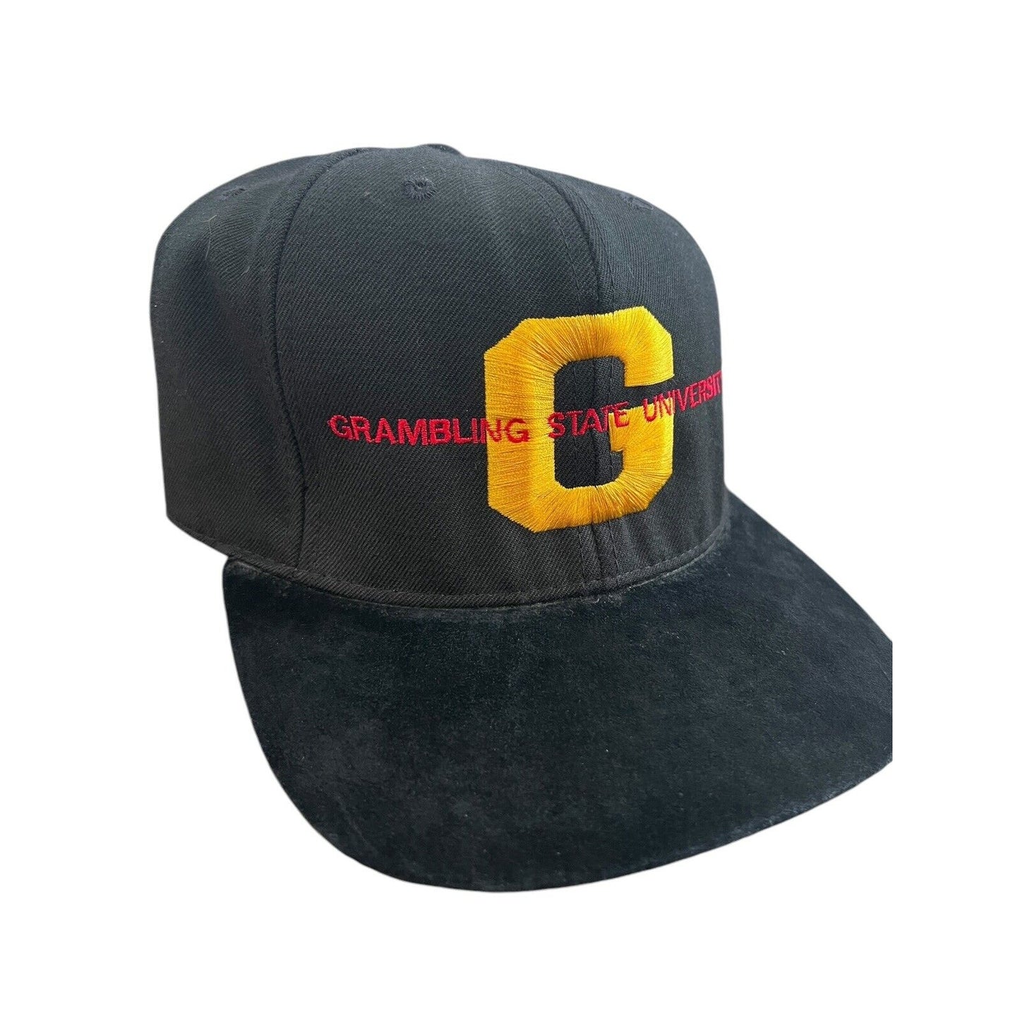 Vintage Grambling State University Tigers Snapback Hat Cap Suede Brim