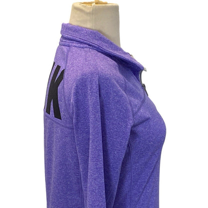 Size Small VICTORIA SECRET PINK Purple Pullover Running Top 1/4 Zip Reflecting