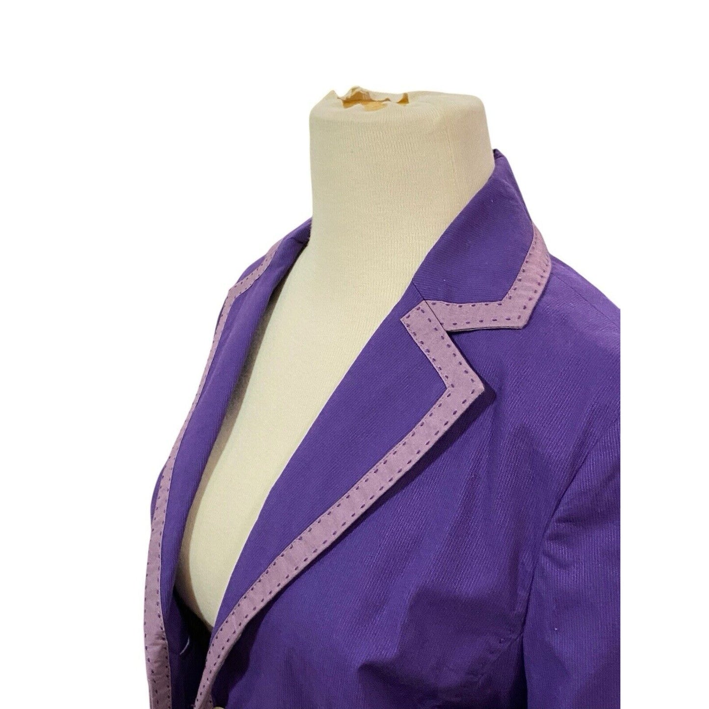 NWT Boden Single Breasted Three Button Classic Blazer Purple Willy Wonka Jacket