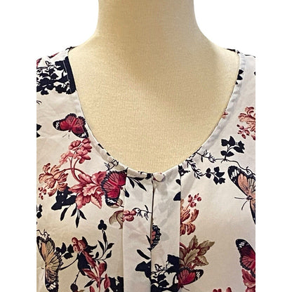 Size Small Laundry By Shelli Segal Sleeveless Floral Blouse Shirt Top