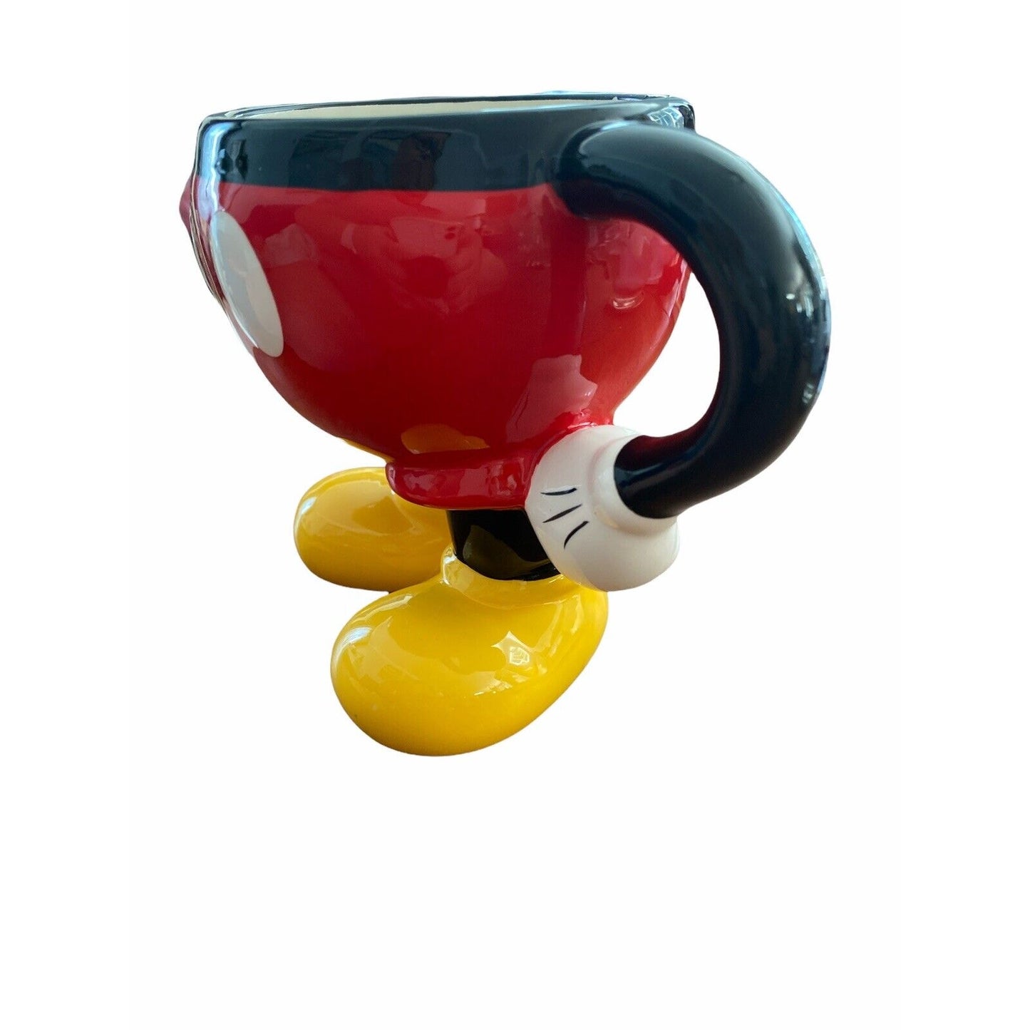 MICKEY MOUSE DIsney Ceramic Bottom Pants MUG/ CUP Handle Arms Feet