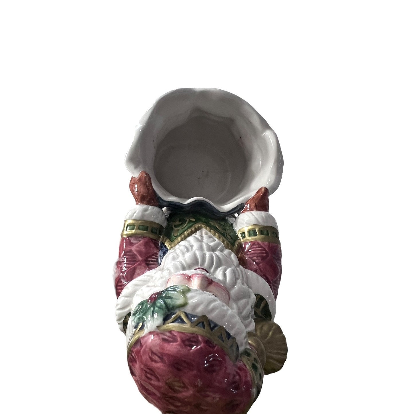 Fitz and Floyd Santa Claus St Nick Home Fragrance Ceramic Candle Holder Holiday