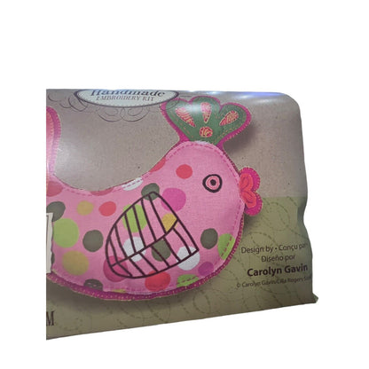 Bird Pillow Handmade Embroidery Kit by Dimensions NEW Sealed Whimsical Cute