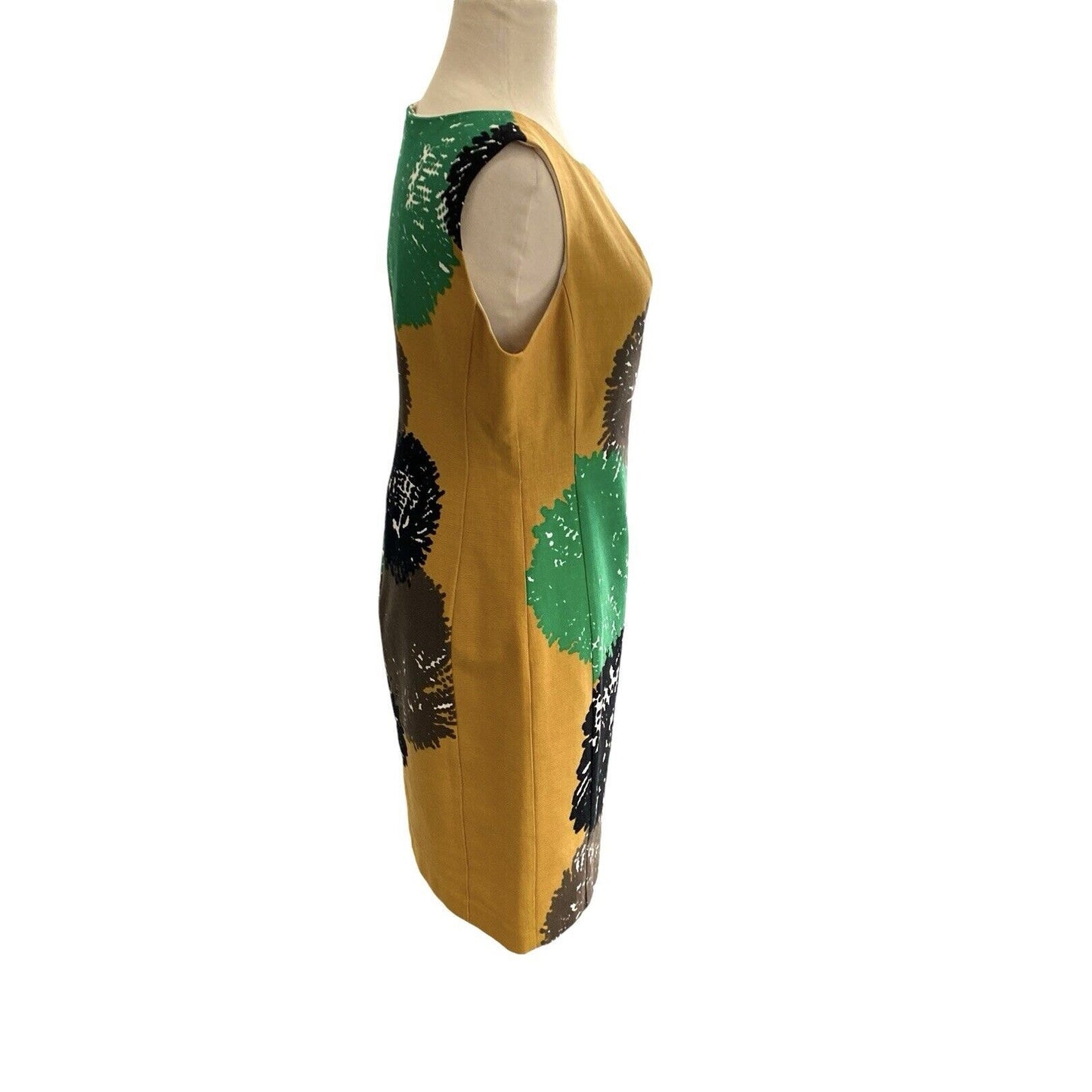 Anthropologie Tabitha Pom Flower Shift Sheath Dress Career Lined Size 6