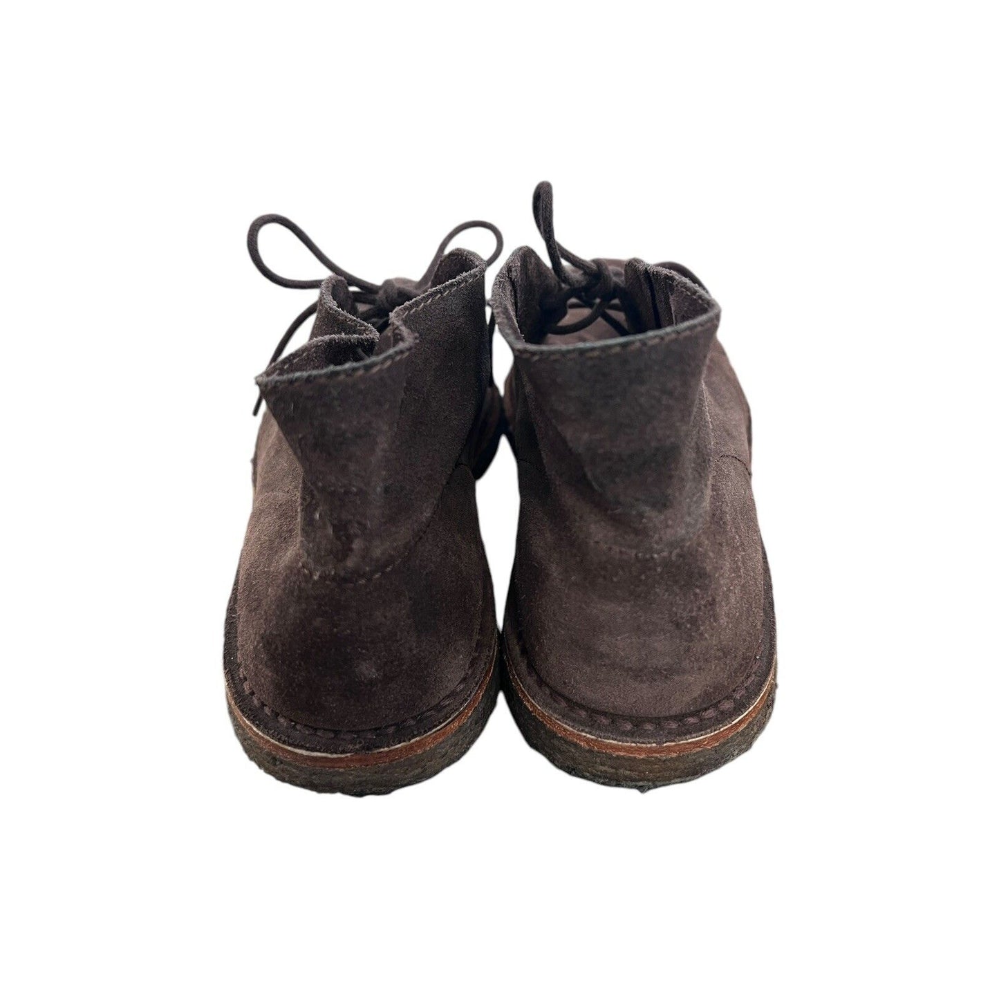 Size 9.5 Brooks Brothers Suede Brown Mens Lace Up Chukka Ankle Comfort Shoes