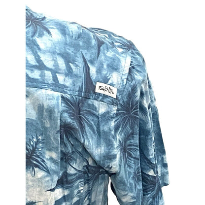 SALT LIFE Live Salty Short Sleeve Hawaiian Shirt Fishing Outdoor Boating Size Sm